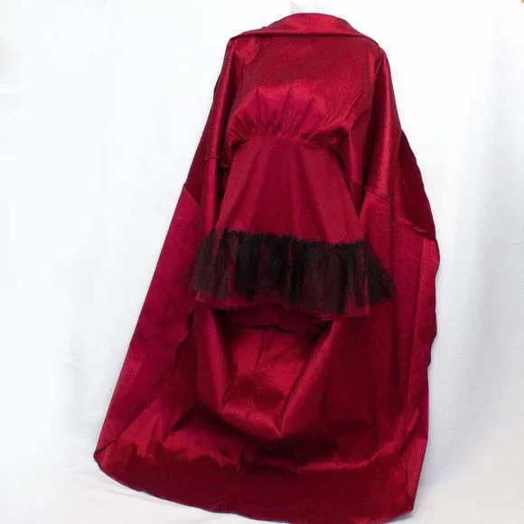 B. Darlin High Low Ruby Red Gold Metallic Dress - Picture 3 of 9